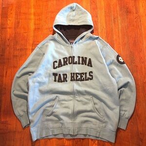 Vintage ‘90s UNC Tarheels Champs Sports Embroidered Zip Up Hoodie Sweatshirt XXL